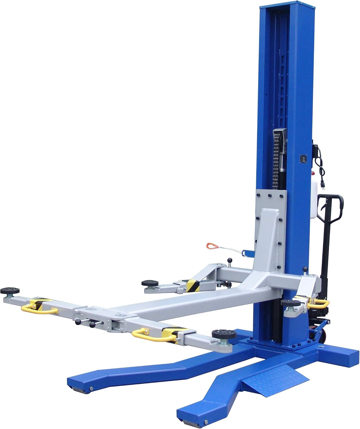 Ideal Mobile Single Column Automotive Lift- 6000lb Capacity Blue/Gray MSC-6KLP